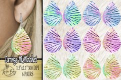 Foil Watercolor Tear Drop Earring Sublimation Design PNG
