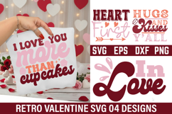 Retro Valentine' Day Design - I love you more than cupcakes Product Image 1