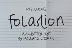 Folastion Story Handwritten Font Product Image 1