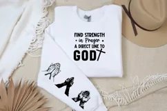 Find Strength In Prayer Sleeve SVG, God SVG Design Product Image 3