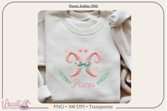 Pisces Zodiac PNG, Cozy Faux Knit Astrology Clipart, Product Image 4