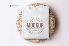 Folded white sweatshirt mockup No Tag Printable Sublimation Product Image 1