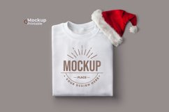 Christmas Folded White Blank Sweatshirt Mockup No tag Product Image 1