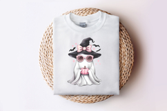 Cute Ghost with Pink Bow, Cute Halloween Ghost PNG Product Image 2