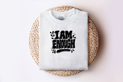 I am enough SVG File, Retro Self Love Quote SVG Product Image 2