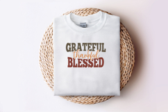 Grateful, Thankful, Blessed SVG, Fall svg, Autumn Quote Clip Product Image 2