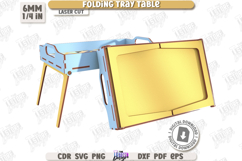 Folding Tray Table Laser Cut Bundle, Breakfast Serving Table Product Image 4