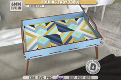 Folding Tray Table Laser Cut Bundle, Breakfast Serving Table Product Image 3
