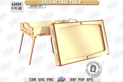 Folding Tray Table Laser Cut | Breakfast Table with Handles Product Image 3