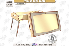 Folding Tray Table Laser Cut Bundle, Breakfast Serving Table Product Image 8