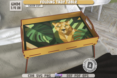 Folding Tray Table Laser Cut Bundle, Breakfast Serving Table Product Image 9