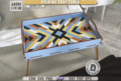 Folding Tray Table Laser Cut Bundle, Breakfast Serving Table Product Image 11