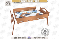 Folding Tray Table Laser Cut | Breakfast Table with Handles Product Image 2