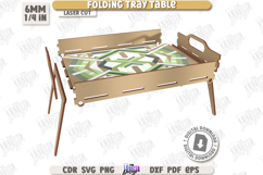 Folding Tray Table Laser Cut | Breakfast Table with Handles Product Image 3