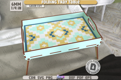 Folding Tray Table Laser Cut Bundle, Breakfast Serving Table Product Image 17
