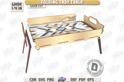 Folding Tray Table Laser Cut | Breakfast Table with Handles Product Image 3