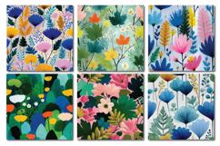 Spring Foliage Vol.1 Seamless Digital Paper, 36 PNG Product Image 3