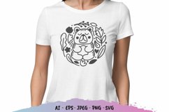 Folk Art Cat SVG File Product Image 1