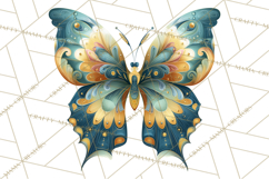 Enchanted Folk Art Butterfly Clipart PNG, Fariytale Cottage Product Image 2