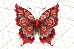 Enchanted Folk Art Butterfly Clipart PNG, Fariytale Cottage Product Image 5