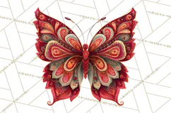 Enchanted Folk Art Butterfly Clipart PNG, Fariytale Cottage Product Image 5