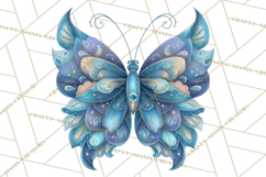 Enchanted Folk Art Butterfly Clipart PNG, Fariytale Cottage Product Image 5