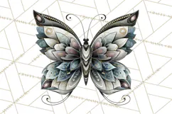 Enchanted Folk Art Butterfly Clipart PNG, Fariytale Cottage Product Image 3