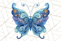 Enchanted Folk Art Butterfly Clipart PNG, Fariytale Cottage Product Image 4