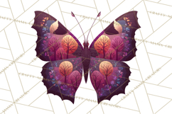 Enchanted Folk Art Butterfly Clipart PNG, Fariytale Cottage Product Image 2