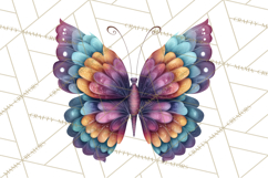 Enchanted Folk Art Butterfly Clipart PNG, Fariytale Cottage Product Image 4
