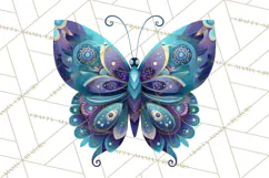 Enchanted Folk Art Butterfly Clipart PNG, Fariytale Cottage Product Image 4