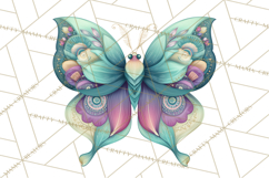 Enchanted Folk Art Butterfly Clipart PNG, Fariytale Cottage Product Image 3