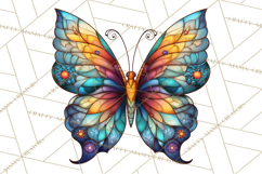 Enchanted Folk Art Butterfly Clipart PNG, Fariytale Cottage Product Image 3