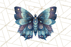 Enchanted Folk Art Butterfly Clipart PNG, Fariytale Cottage Product Image 2