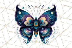 Enchanted Folk Art Butterfly Clipart PNG, Fariytale Cottage Product Image 3