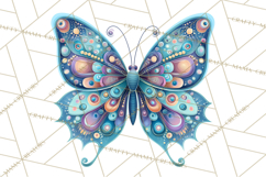 Enchanted Folk Art Butterfly Clipart PNG, Fariytale Cottage Product Image 4