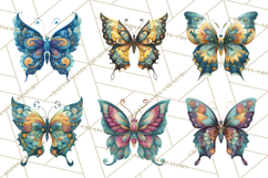 Enchanted Folk Art Butterfly Clipart PNG, Fariytale Cottage Product Image 3