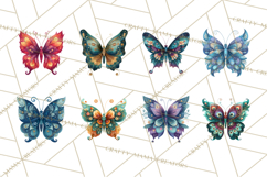 Enchanted Folk Art Butterfly Clipart PNG, Fariytale Cottage Product Image 5