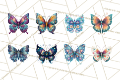 Enchanted Folk Art Butterfly Clipart PNG, Fariytale Cottage Product Image 9