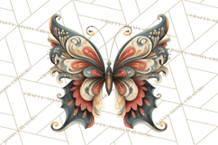 Enchanted Folk Art Butterfly Clipart PNG, Fariytale Cottage Product Image 3