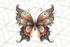 Enchanted Folk Art Butterfly Clipart PNG, Fariytale Cottage Product Image 3