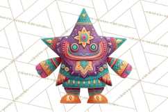 Vibrant Yuletide Friends Clipart, Christmas Folk Art Png Product Image 2