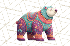 Vibrant Yuletide Friends Clipart, Christmas Folk Art Png Product Image 3