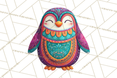 Vibrant Yuletide Friends Clipart, Christmas Folk Art Png Product Image 4