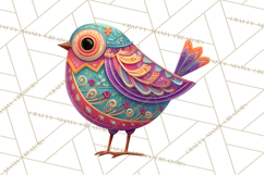 Vibrant Yuletide Friends Clipart, Christmas Folk Art Png Product Image 5