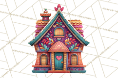 Vibrant Yuletide Friends Clipart, Christmas Folk Art Png Product Image 4