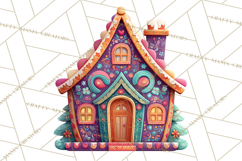 Vibrant Yuletide Friends Clipart, Christmas Folk Art Png Product Image 5