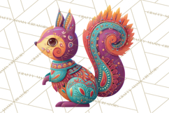 Vibrant Yuletide Friends Clipart, Christmas Folk Art Png Product Image 5