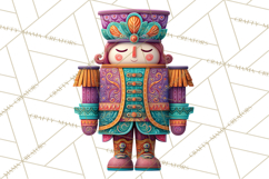 Vibrant Yuletide Friends Clipart, Christmas Folk Art Png Product Image 3