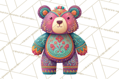 Vibrant Yuletide Friends Clipart, Christmas Folk Art Png Product Image 5